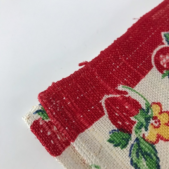 Strawberry Print Tea Dish Towel Dishtowel Kitchen - Picture 3 of 5